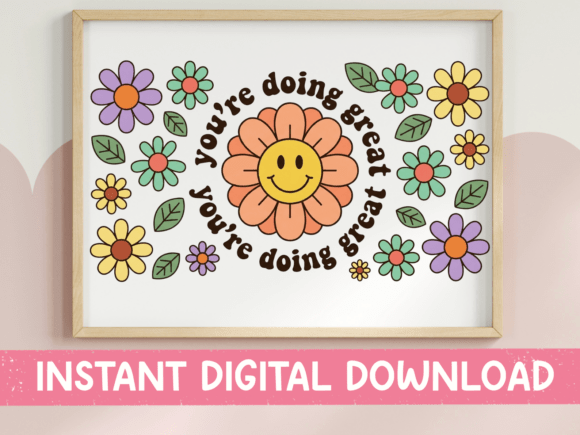 A Retro Floral Embroidery Design for Encouragement