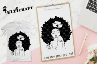 Afro Woman Nurse Life Design Silhouette