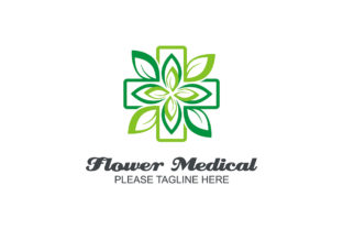 Flower Medical Logo: A Serene Design for Professional Embroidery