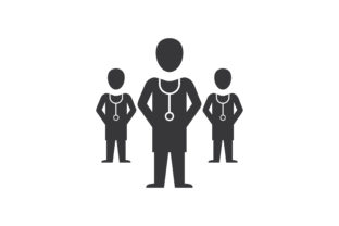 Group of Medical Doctor Glyph Icon