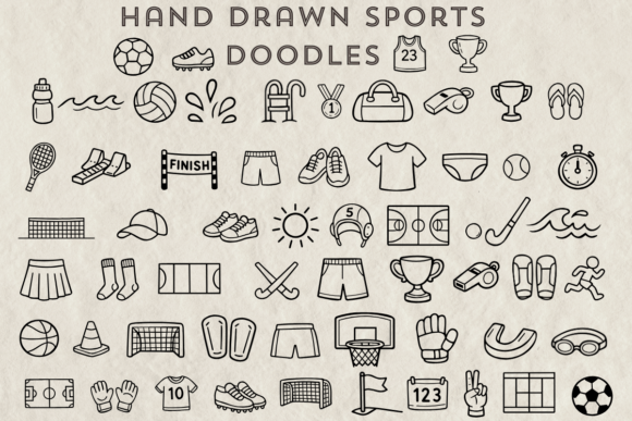 Hand Drawn Sports Doodles: A Designer’s Review