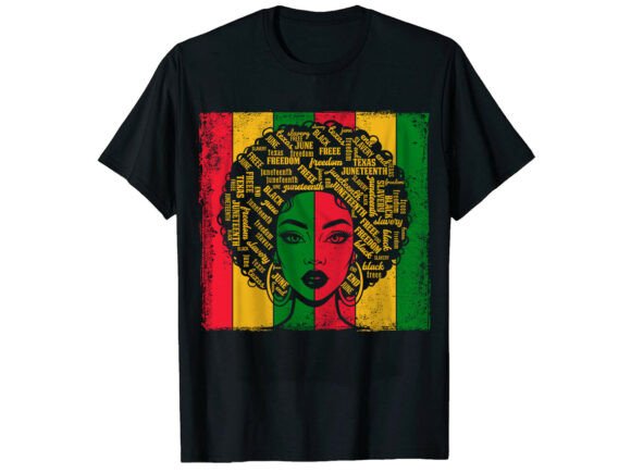 Reviewing Juneteen Black History Month T-Shirt for Embroidery